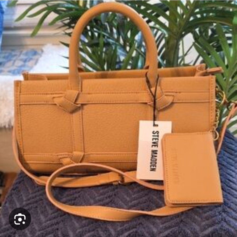 Steve Madden Tan Leather Satchel - Picture 10 of 10
